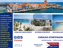 Tablet Screenshot of curacao-startpagina.nl